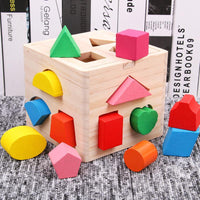 Wooden Shape Sorting Cube - Helaya