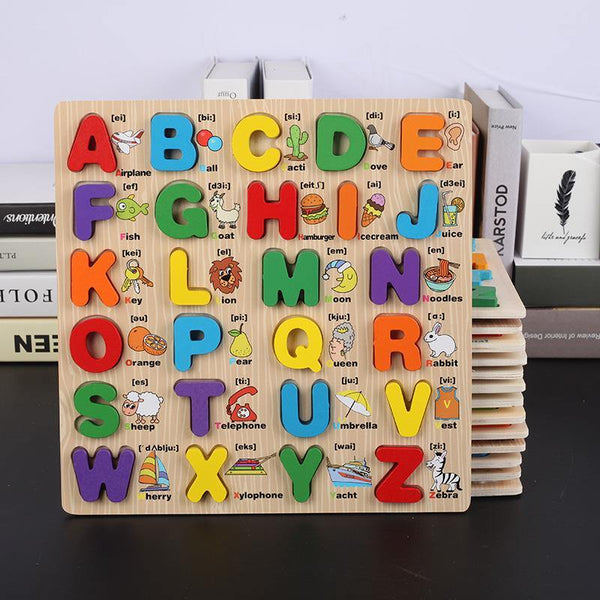 Wooden Alphabet with Pictures - Helaya