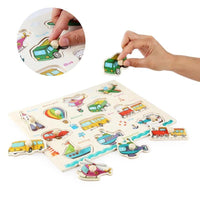 Wooden Peg Puzzle with Names- Learning Aids - Helaya